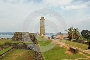 Old Clock Tower At Galle Dutch Fort 17th Centurys Ruined Dutch Castle