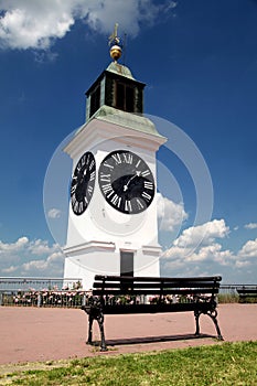 The old clock tower on the Petrovaradin fortress