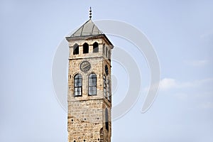 The old clock tower of Sarajevo