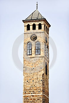 The old clock tower of Sarajevo