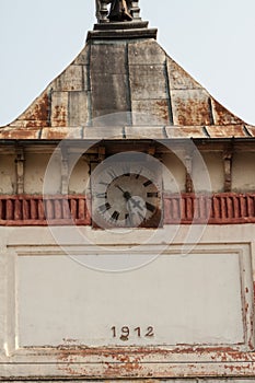 Old clock tower in a small village