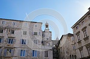 Old clock tower in Split, Croatia