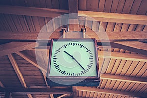 Old clock at the train station