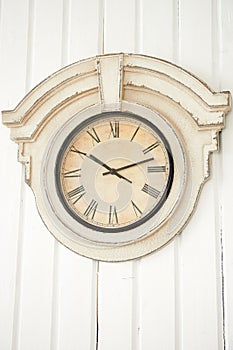 Old clock on wall