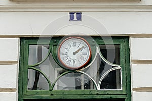 old clock on the wall, in Sweden Scandinavia North Europe
