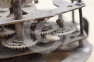 Old clockwork close up