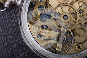 Old clockwork close up
