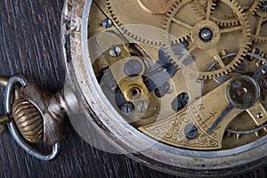 Old clockwork close up