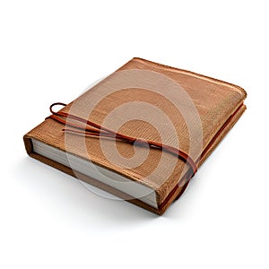 An old cloth bound book, isolated. photo