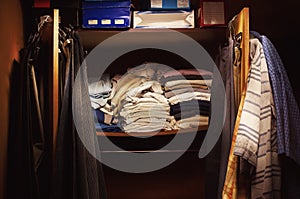 Old Clothes on Closet