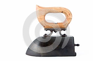 Old clothes iron still ready to ironing