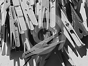 Old clothespins