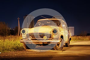 Old clunker in the dark