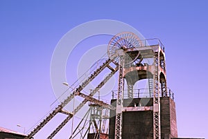 Old coal extraction tower in Lota. Chili.