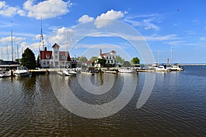 Old Coast Guard Station on Root River in Racine Wisconsin