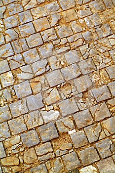 Old cobblestone pavement