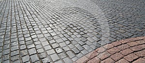 Old cobblestone pavement.