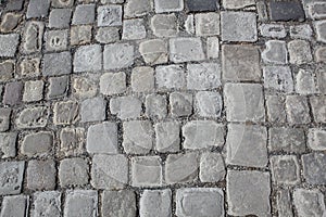 Old cobblestone road