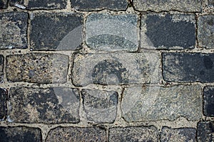 Old cobblestone road for background or texture