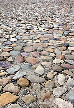 Old Cobblestone road texture background