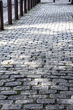 Old Cobblestone Sidewalk in Philadelphia