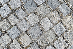 Old cobblestone street in the city