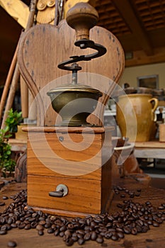 Old coffee grinder