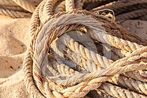 Old coiled rope