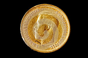 Old coin of pure gold