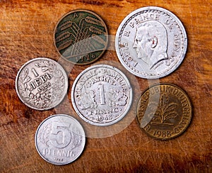 Old coins of Europe