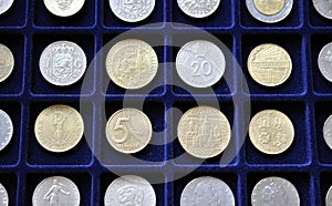 Old coins for numismatic mat