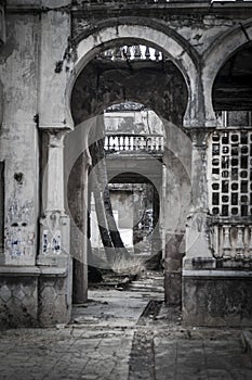 Old collapsed building in Madagascar