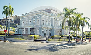 Old colonial building in old San Juan, Puerto Rico