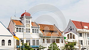 Old colonial building in the old town of Jakarta, Batavia, Java