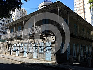 Old colonial building in Port Louis Mauritius