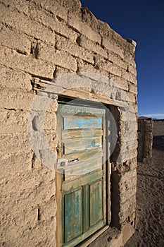 Old colonial wooden door in Potosi State, Bolivia.