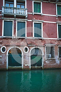 Apartments on a canal, Venice, Italy