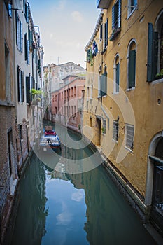 Apartments on a canal, Venice, Italy