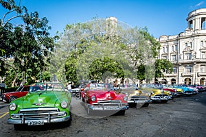 Old and colorful cars at Havana