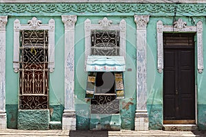 Old colorful colonial cafe in the center of Trinidad, Cuba photo