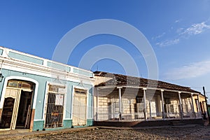 Old colorful colonial houses in the center of Trinidad, Cuba photo