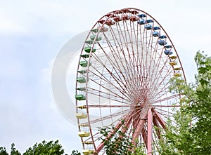 Old colorful ferris wheel