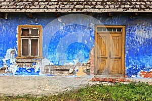 Old colorful house facade