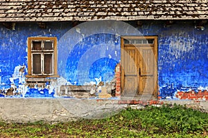 Old colorful house facade
