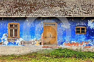 Old colorful house facade