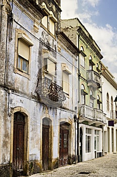 Old Colorful Portuguese Apartment Buildings