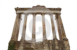 Old columns gate isolated on white background
