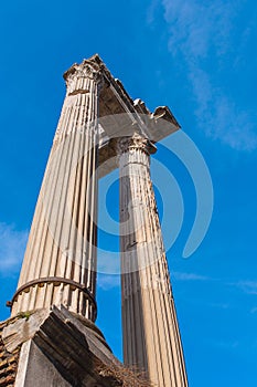 Old columns at the Marcellus Theatre in Rome.