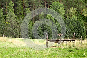 An old combine harvester