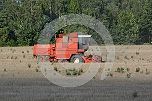Old combine harvester Bizon